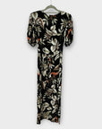 Oasis Floral Midi Wrap Dress - 10