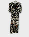 Oasis Floral Midi Wrap Dress - 10