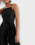 Oasis Jacquard Spot Culotte Jumpsuit - 10