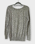 Oasis Leopard Print Cotton Jumper - XS
