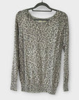 Oasis Leopard Print Cotton Jumper - XS