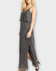 Oasis Metallic Maxi Dress - M