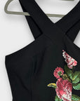 Oasis Museum Of Royal Worcester Floral Black Dress - 14