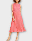 Oasis Pleated Pink Dress - 6/8