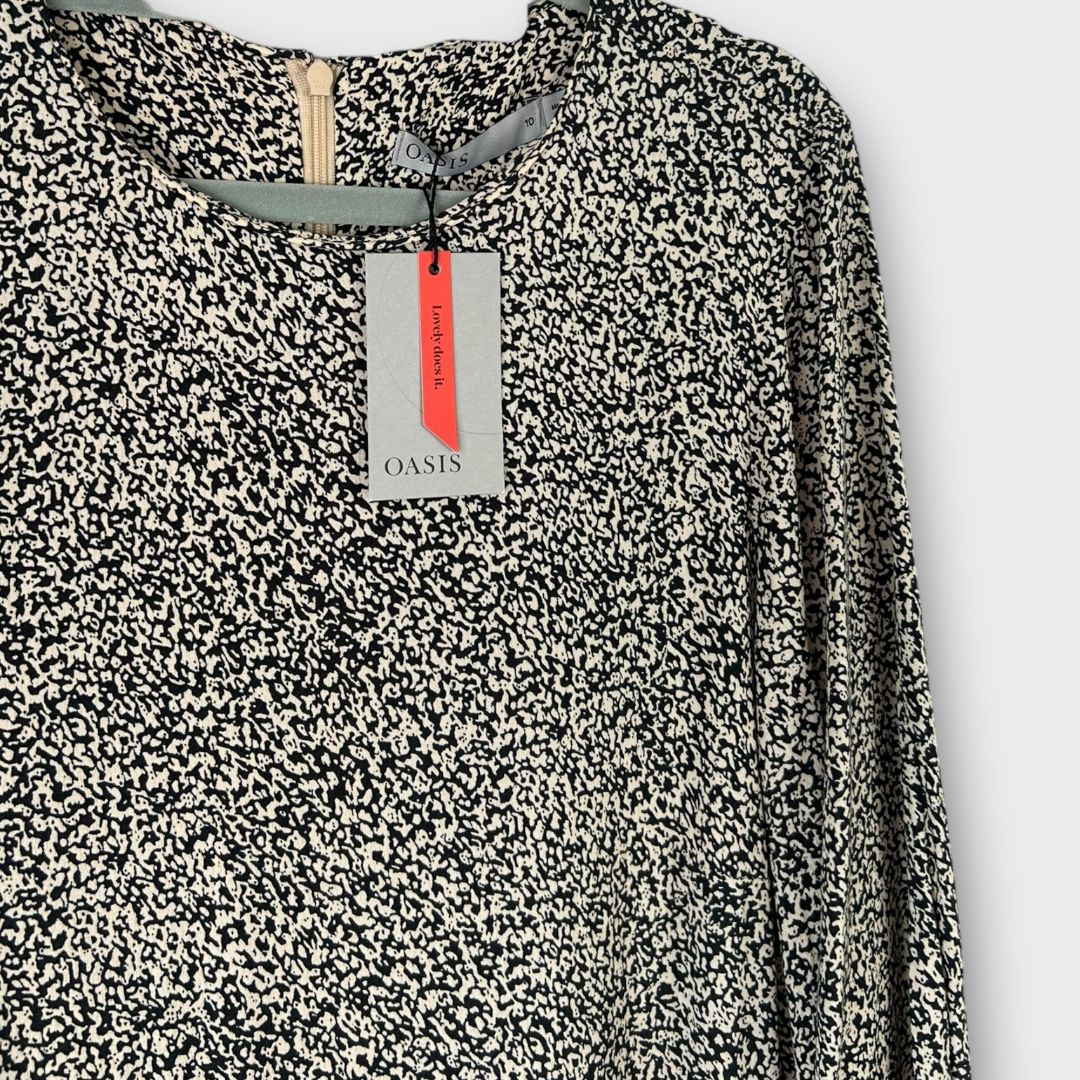 Oasis Ditsy Print Midi Dress - 10
