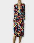 Onjenu Kiki Zig Zag Knee Length Dress - 8