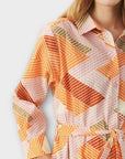 Part Two Binti Zig Zag Cotton Shirt Dress - 8/10