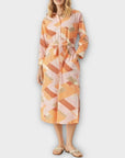 Part Two Binti Zig Zag Cotton Shirt Dress - 8/10