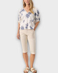 Part Two Rosalyn Linen Blend Floral Blouse - 14/16