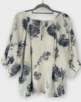 Part Two Rosalyn Linen Blend Floral Blouse - 14/16