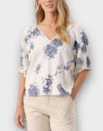 Part Two Rosalyn Linen Blend Floral Blouse - 14/16