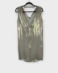 Pedro Del Hierro Metallic Silk Dress - 10 (M)