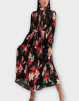Forever Unique Pleated Floral Maxi Dress - 12