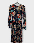 Pretty Little Thing Pleated Floral Midi Dress - 10