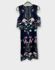 River Island Floral Embroidered Cold Shoulder Dress - 6