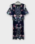 River Island Floral Embroidered Cold Shoulder Dress - 6
