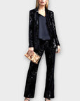 Wallis Velvet Sequin Blazer - 12