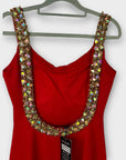 Pia Michi Open Back Beaded Dress - 10
