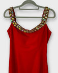 Pia Michi Open Back Beaded Dress - 10