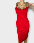 Pia Michi Open Back Beaded Dress - 10