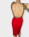 Pia Michi Open Back Beaded Dress - 10