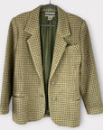 Pierre Cardin Vintage Houndstooth Wool Blazer - 10/12