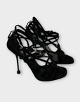 Prada Suede Strappy Heeled Sandals - 5/38