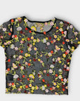 Pins & Needles Floral Embroidered Mesh Top - XS