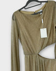 Pretty Lavish Rae Cut Out Metallic Maxi Dress - 12