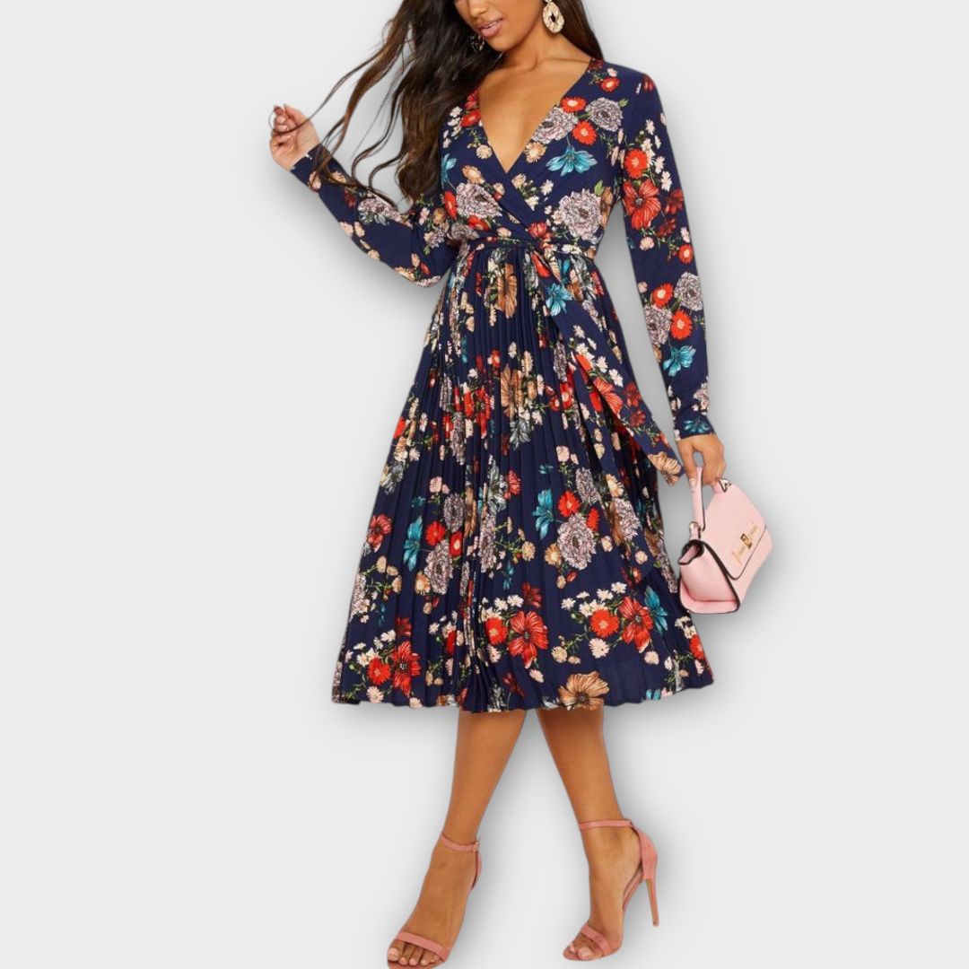 Pretty little thing floral midi dress sales