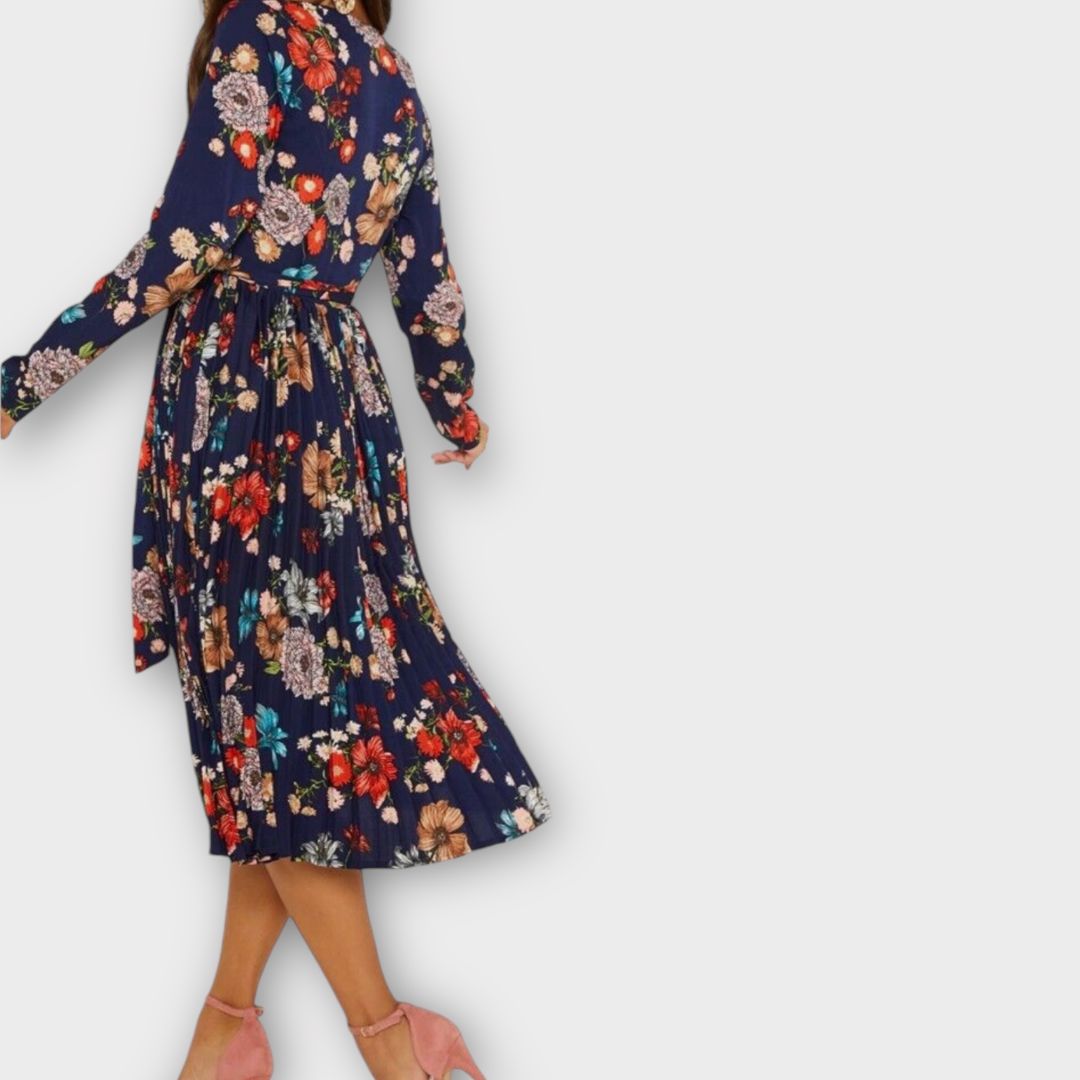 Pretty Little Thing Pleated Floral Midi Dress 10
