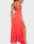 Pretty Little Thing Split Strappy Back Maxi Dress - 10