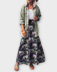 Pyrus Tiger Print Silk Nomi Maxi Skirt - 8/10 (S)