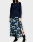 Pyrus Tiger Print Silk Nomi Maxi Skirt - 8/10 (S)