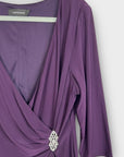 R&M Richards Embellished Wrap Dress - 12