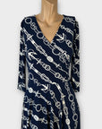 Ralph Lauren Nautical Faux-Wrap Dress - XS