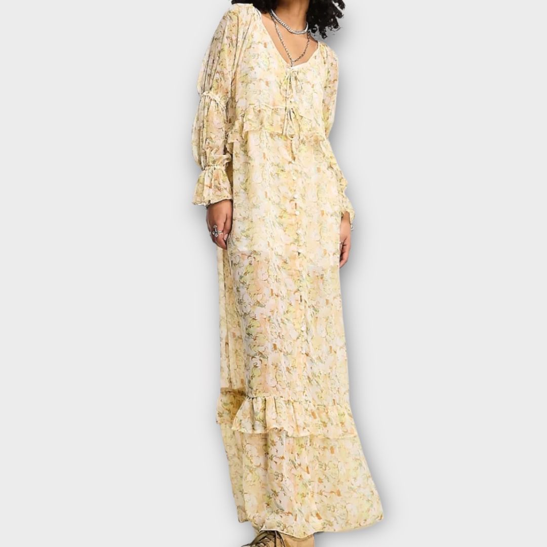 Reclaimed Vintage Boho Floral Maxi Dress 10 2nd Ave Trading