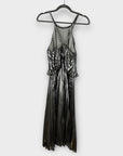 Red & Royal Halter Neck Pleated Dress - 12