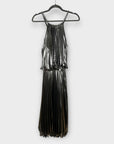Red & Royal Halter Neck Pleated Dress - 12