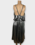 Red & Royal Halter Neck Pleated Dress - 12