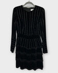 Reiss Angie Embellished Velvet Mini Dress - 6