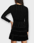 Reiss Angie Embellished Velvet Mini Dress - 6