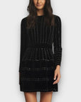 Reiss Angie Embellished Velvet Mini Dress - 6