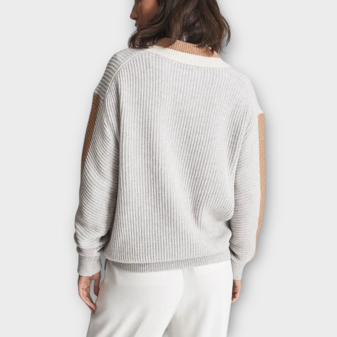 Reiss Cora V-Neck Wool Blend Knit Jumper - 10 (S)