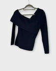 Reiss Eliah Knitted Asymmetric Top - S