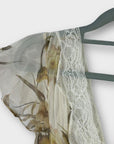 Reiss Floral Lace Trim Dress - 10