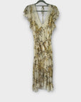 Reiss Floral Lace Trim Dress - 10