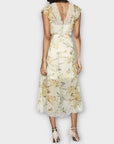 Reiss Floral Lace Trim Dress - 10