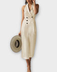 Reiss Giovanna Linen Halterneck Jumpsuit - 10/12
