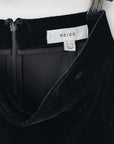Reiss Leona Velvet Ruched Midi Skirt - 12